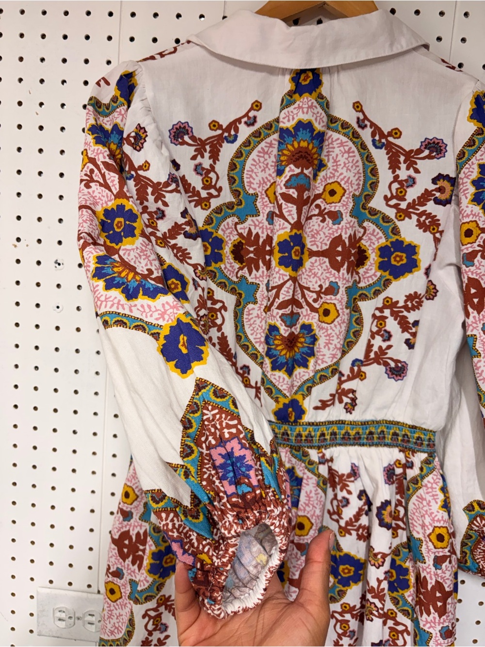 Cleobella Leigh Floral Paisley Puff-Sleeve Mini Dress - Picture 10 of 12